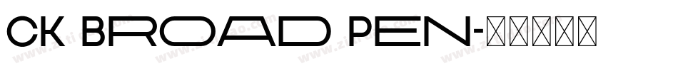 CK Broad Pen字体转换
